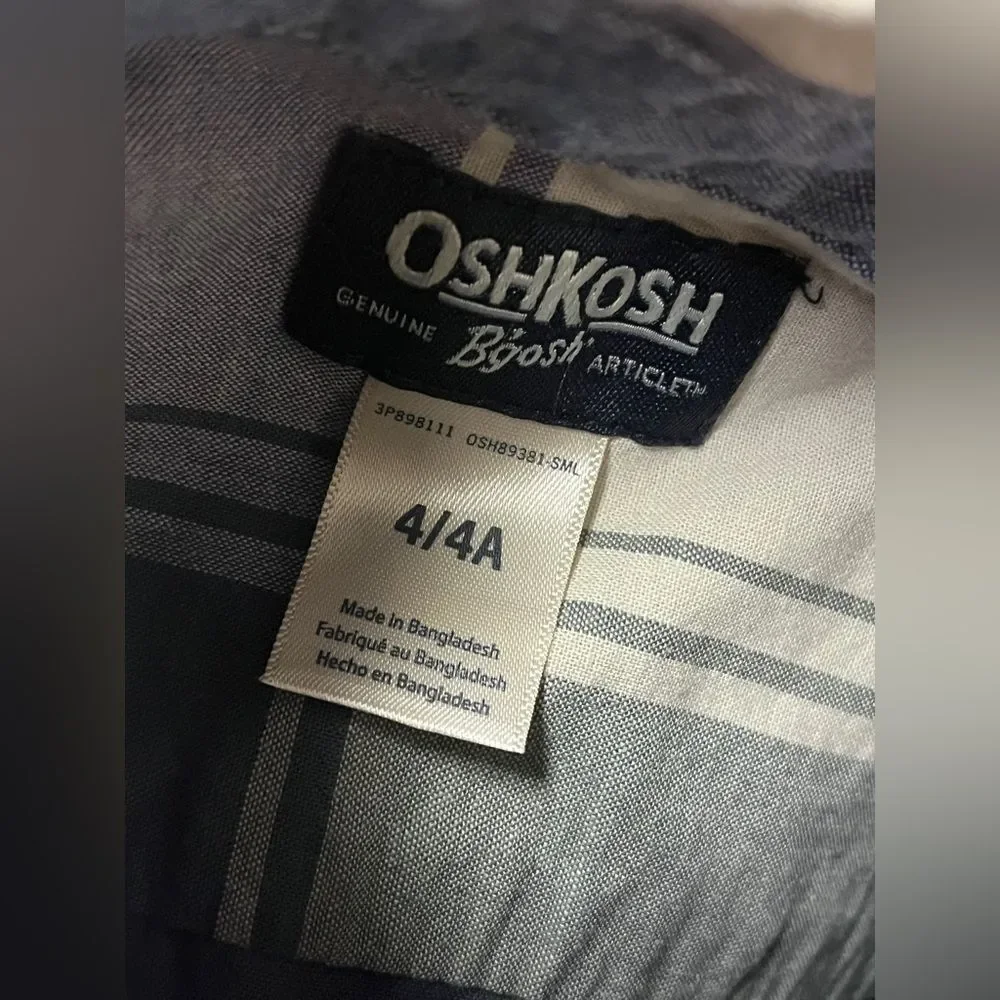 OshKosh B’gosh Boys plaid shirt long sleeve 4T / 4